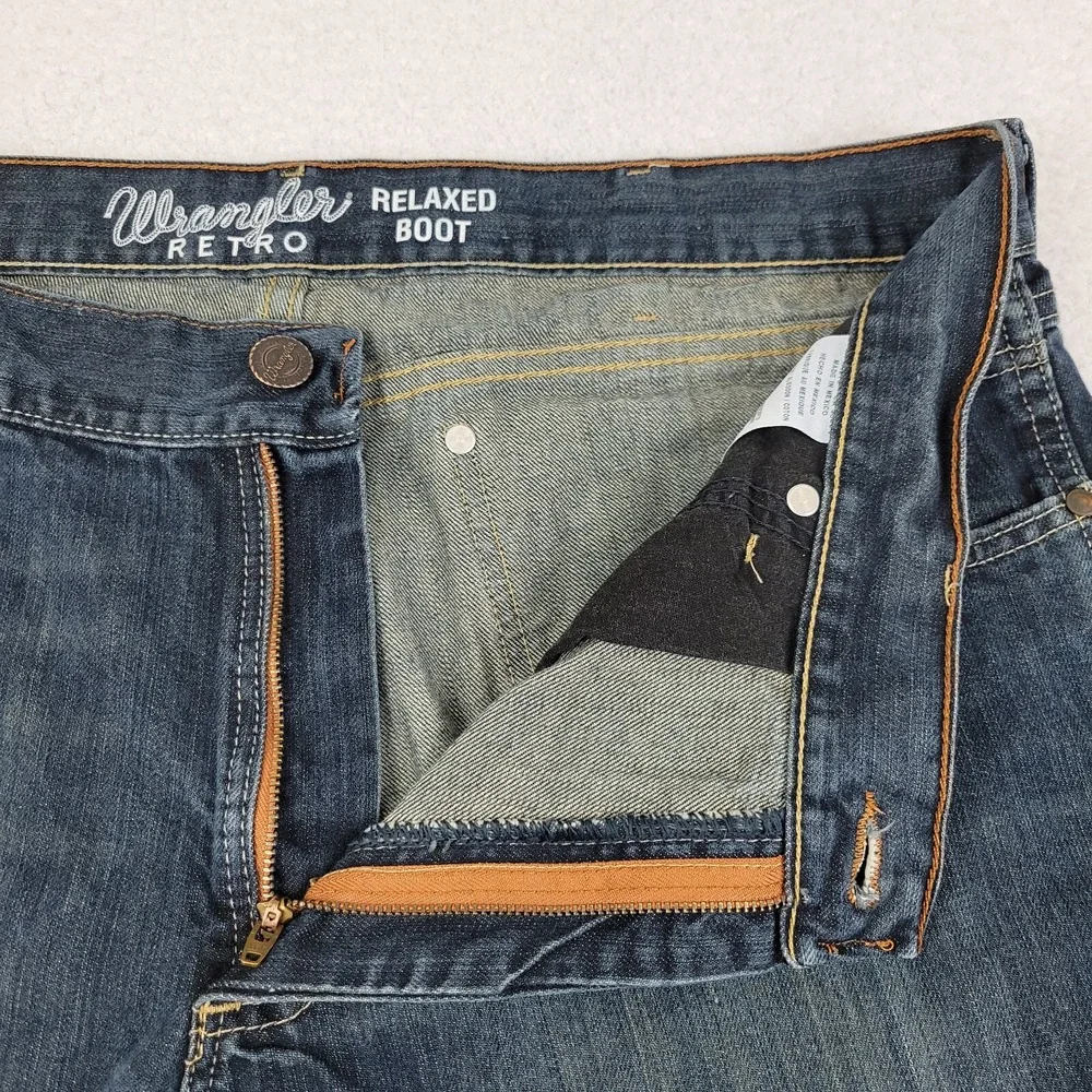 Wrangler Retro Relaxed Boot Jeans Mens 38 x 30 Measures 37 x‎ 30 Cotton WRT20WB